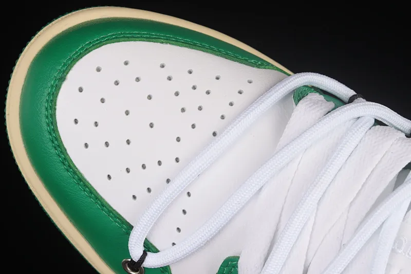 All categories Air Jordan Jordan series basketball shoes Air Jordan 1 Low Air Jordan 1 Low AJ1 Joe 1 customized version white and green color deconstruction sports culture basketball shoes 553560-129